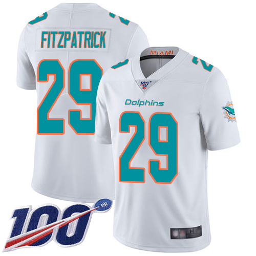 Nike Miami Dolphins #29 Minkah Fitzpatrick White Men Stitched NFL 100th Season Vapor Limited Jersey